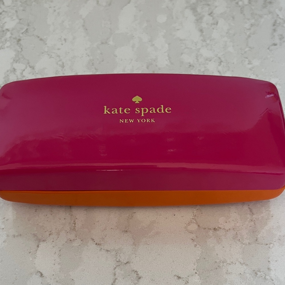 Kate Spade Vibrant Pink and Orange Eyeglasses Case